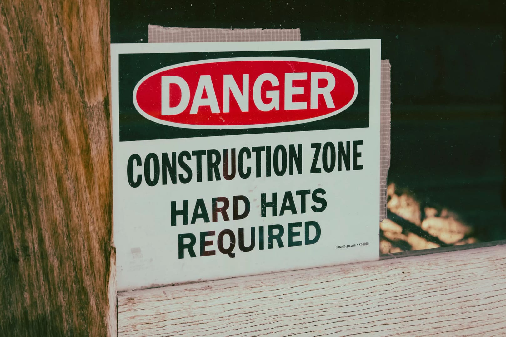 department of transportation training sign with danger construction zone